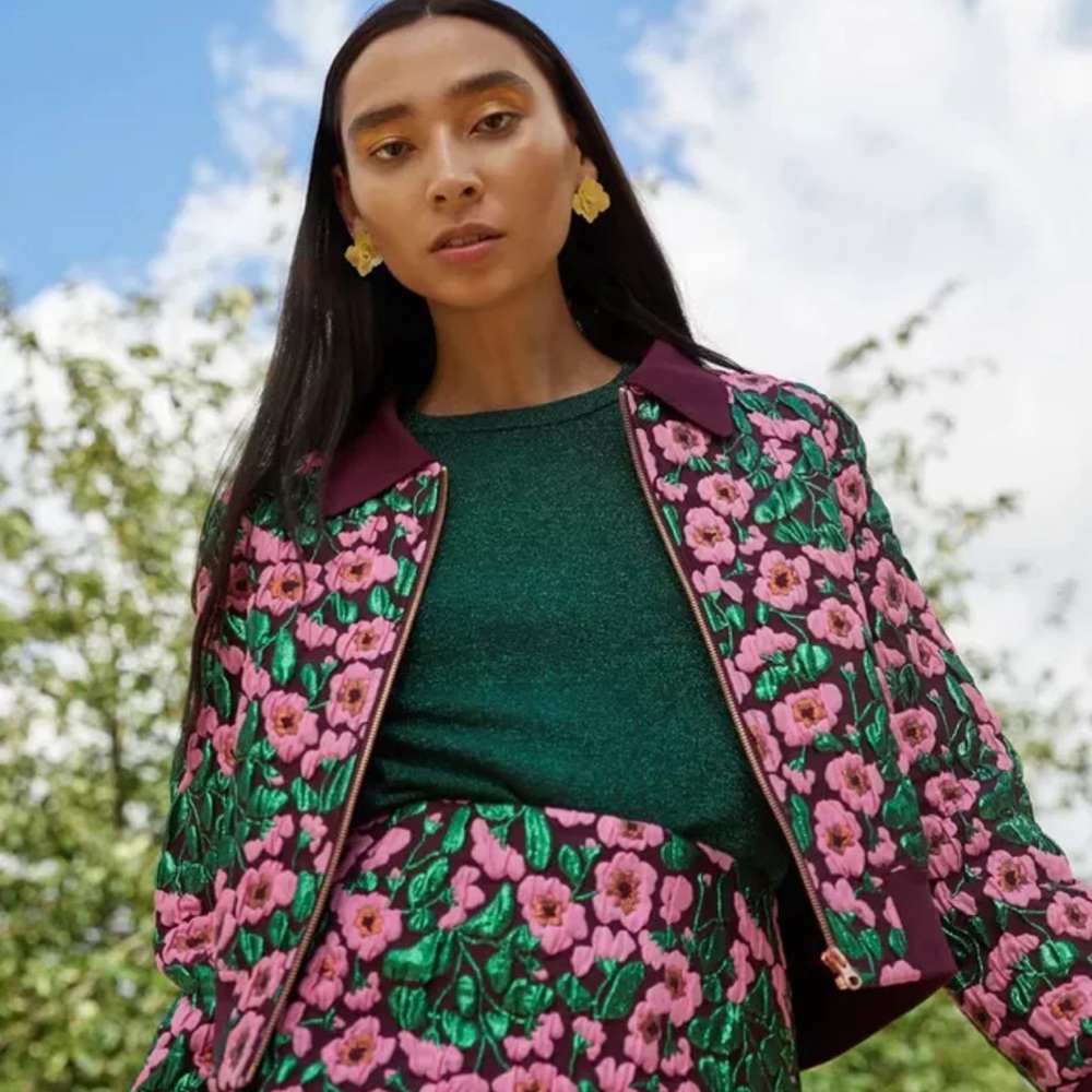 Gorman Australia Pink Floral Brocade jacket 14/10US